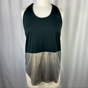 Champion Black Metallic Gold Workout Tank M